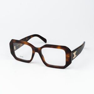 Celine TRIOMPHE Women Eyeglasses Blonde Havana Rectangle CL50155I 053 AUTHENTIC